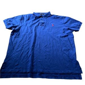 Polo Ralph Lauren Mens Royal Blue Polo Cotton Size XXL 2XL
